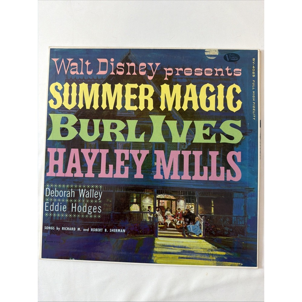 Walt Disney Present's Summer Magic vinyl LP Burl Ives, Hayley Mills